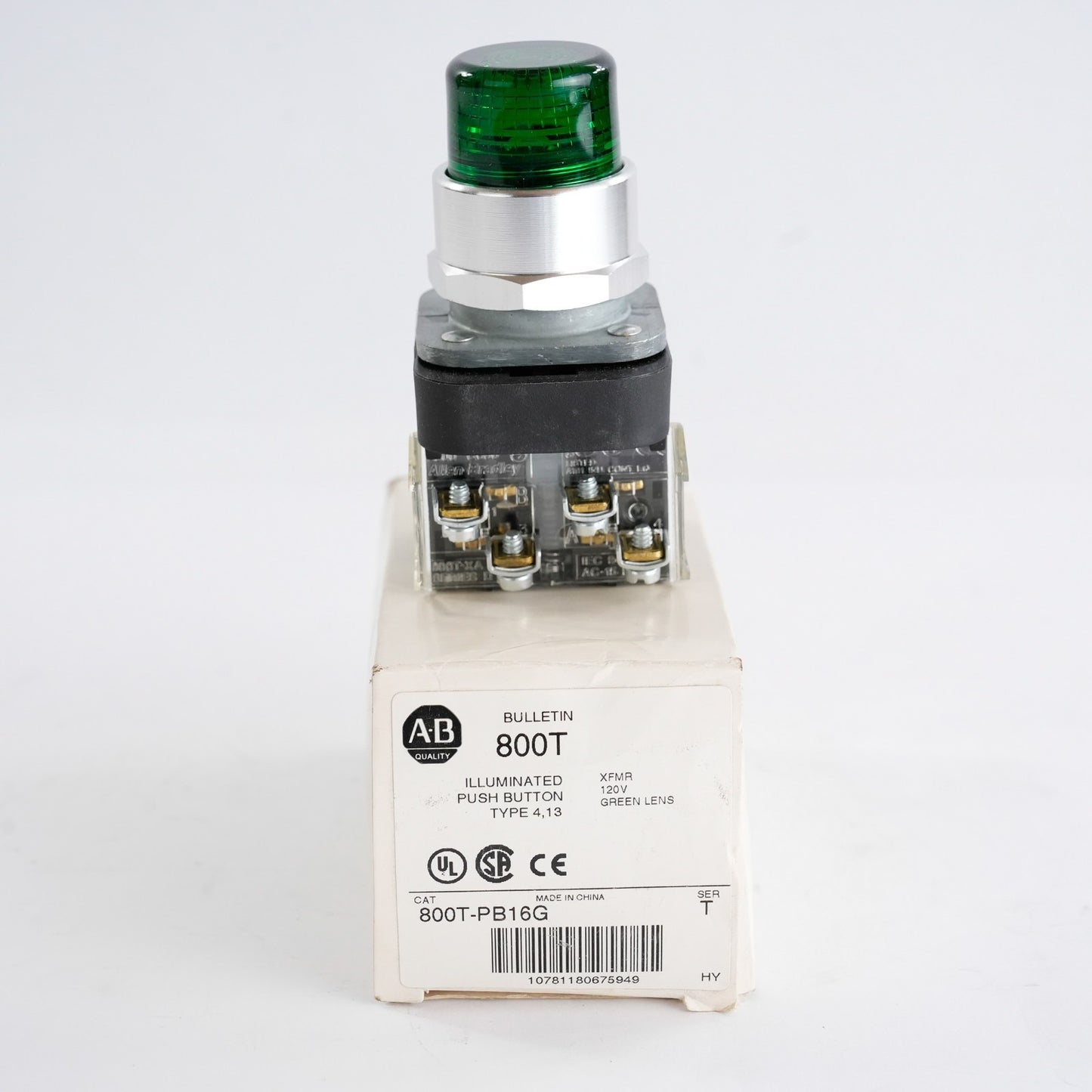 Allen Bradley 800T-PB16G /T Green Push Button 800TPB16G - Open Box