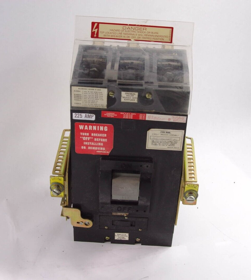 Square D Circuit Breaker MEH36225AL / LHL36225 Type MCDO A80239-552-01
