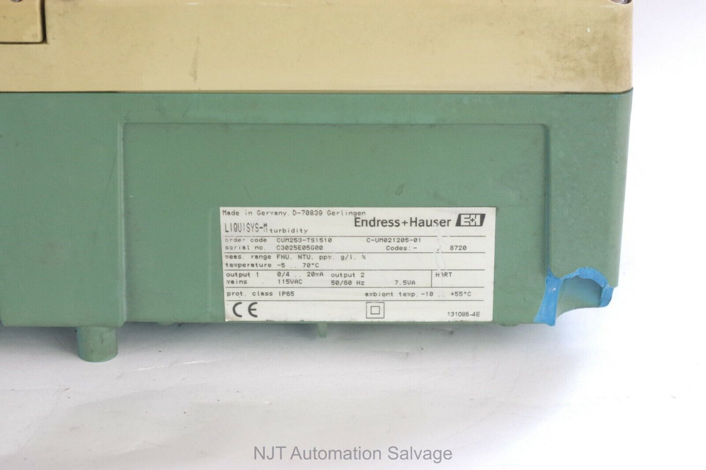 ENDRESS+HAUSER D-70839 Liquisys M CUM253 CONDUCTIVITY TRANSMITTER CUM253-TS1510