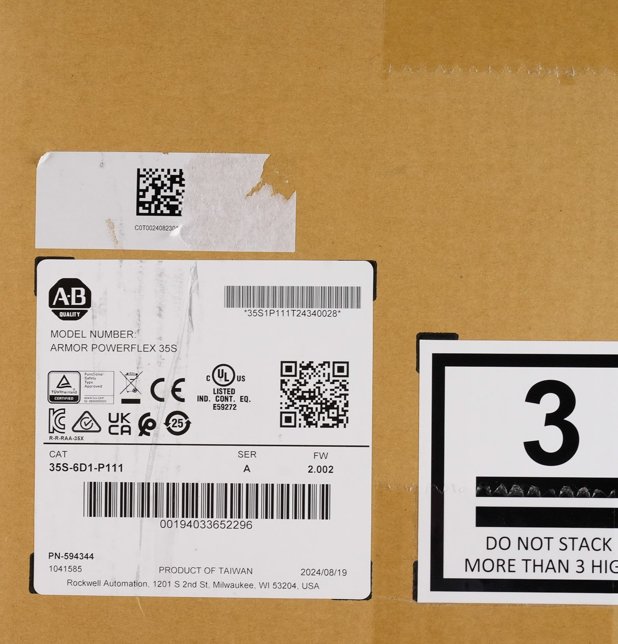 Allen Bradley 35S-6D1-P111 35S-6D1-P111 /A Armor PowerFlex 35S - Open Box