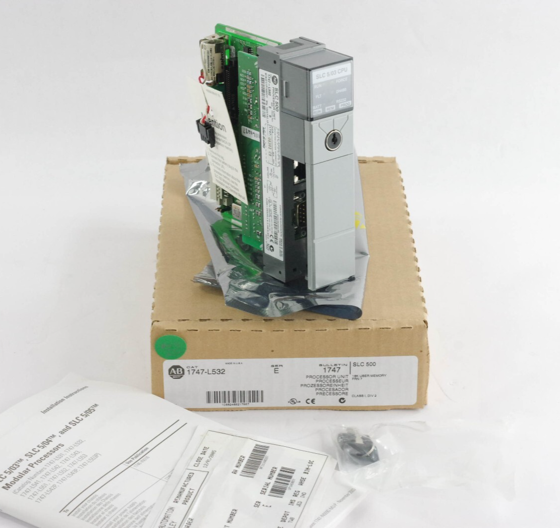 Allen Bradley 1747-L532 /E SLC 500 CPU Processor Unit + OS302 C8- Remanufactured