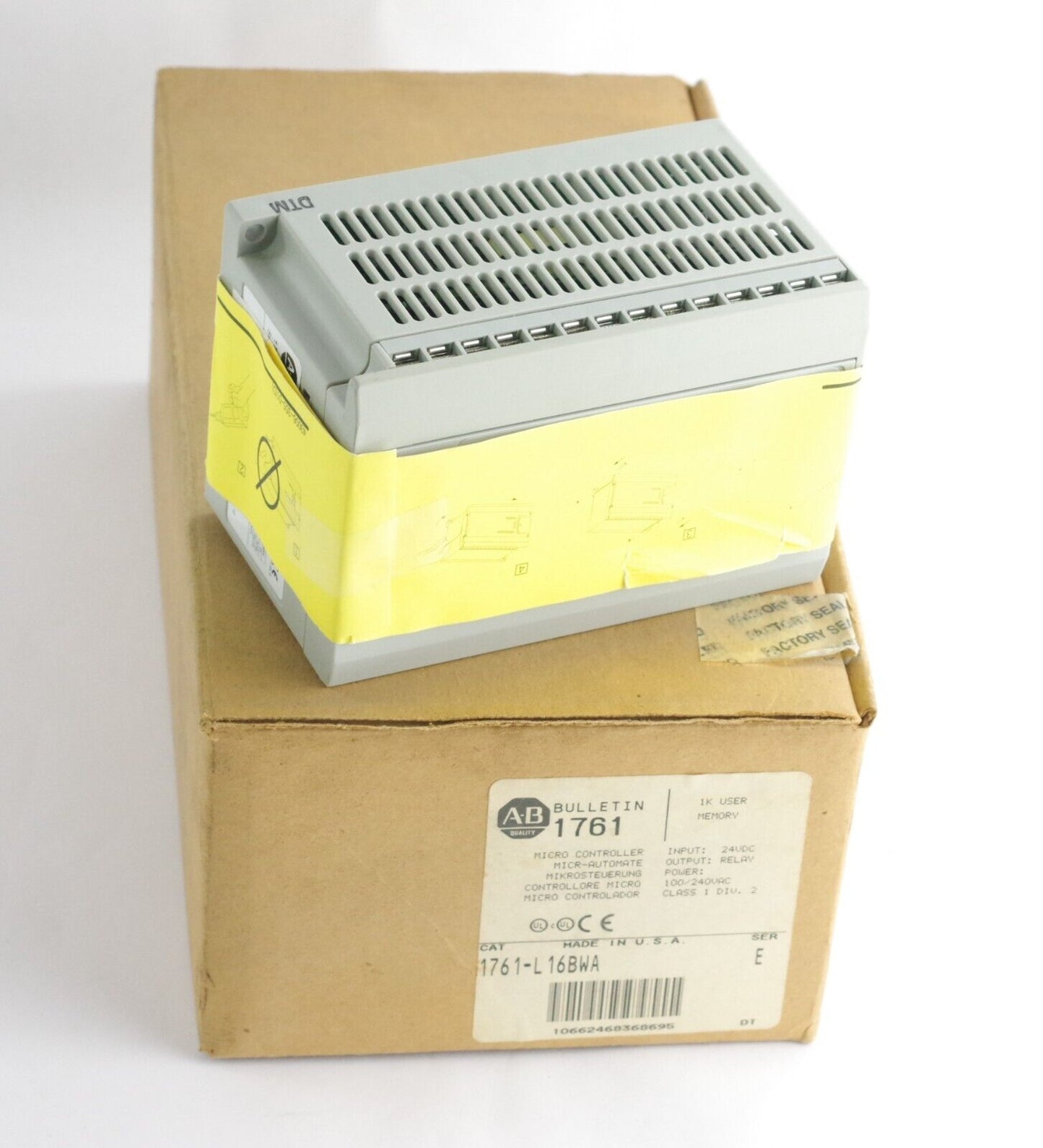 Allen Bradley 1761-L16BWA Ser E FRN 1.0 24VDC Module - Open Box