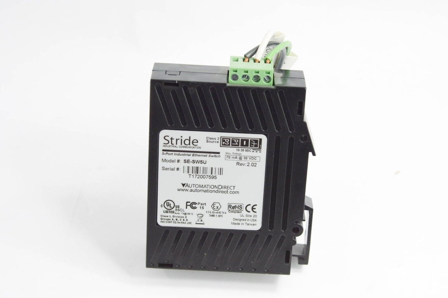 Stride Industrial SE-SW5U 5-Port Ethernet Switch Rev 2.02