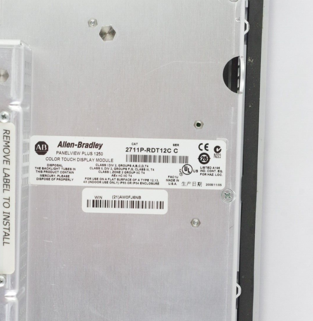 Allen Bradley 2711P-T12C4D2 Ser A PanelView Plus 1250 2711P-RP2 /G 2711p-RDT12C