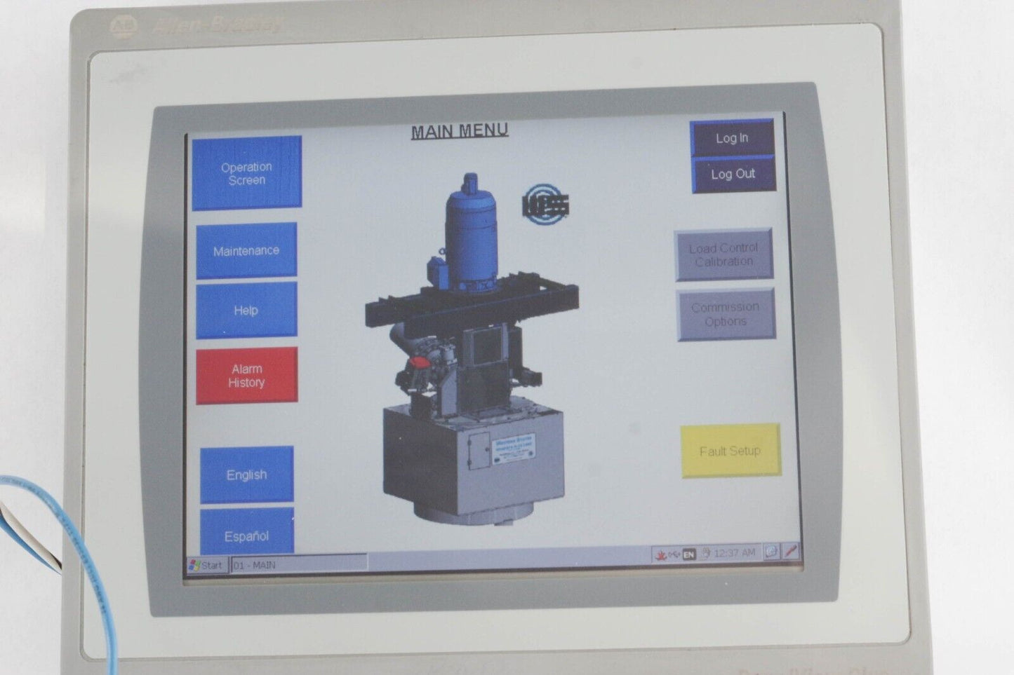 2019 Allen Bradley 2711P-T10C21D8S Ser B Panelview Plus 7
