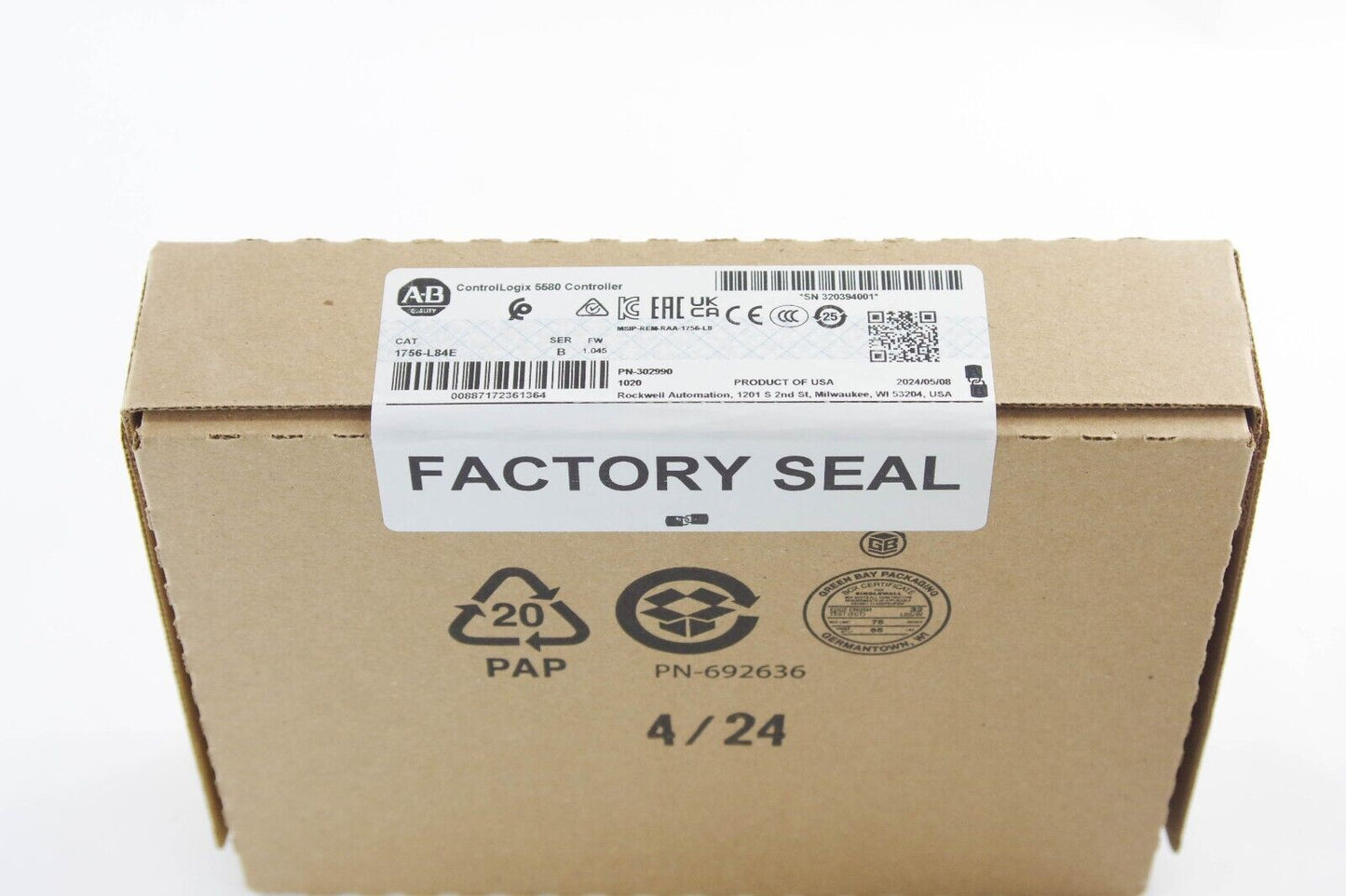 Allen-Bradley 1756-L84E /B 5580 Processor - 2024 Sealed Surplus