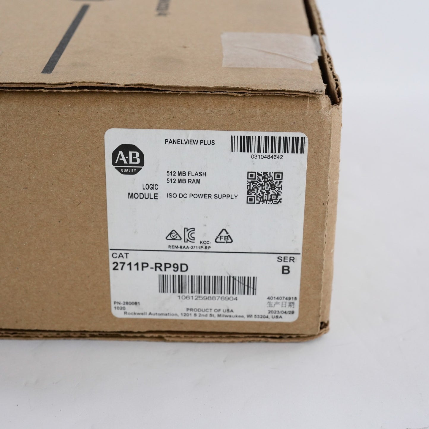 Allen Bradley 2711P-RP9D Ser B PanelView Plus Logic Module - Open Box