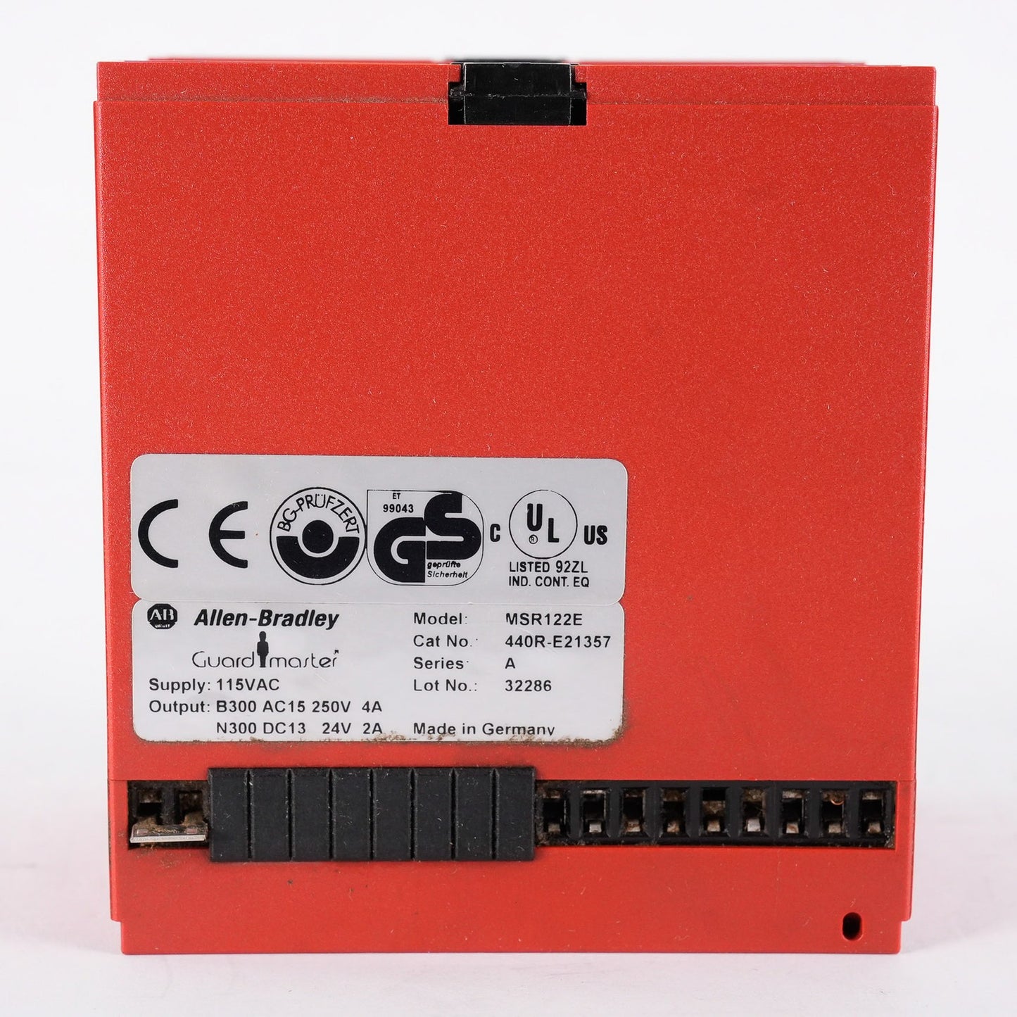 Allen Bradley 440R-E21357 /A Guardmaster MSR122E Safety Relay 115VAC 250V 4A