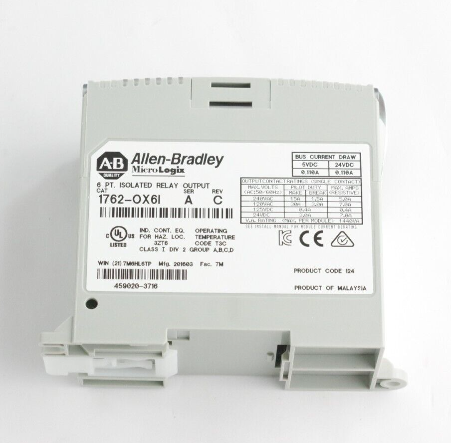 Allen Bradley 1762-OX6I Ser A Rev C 6 Pt Isolated Relay Output Module - Open Box