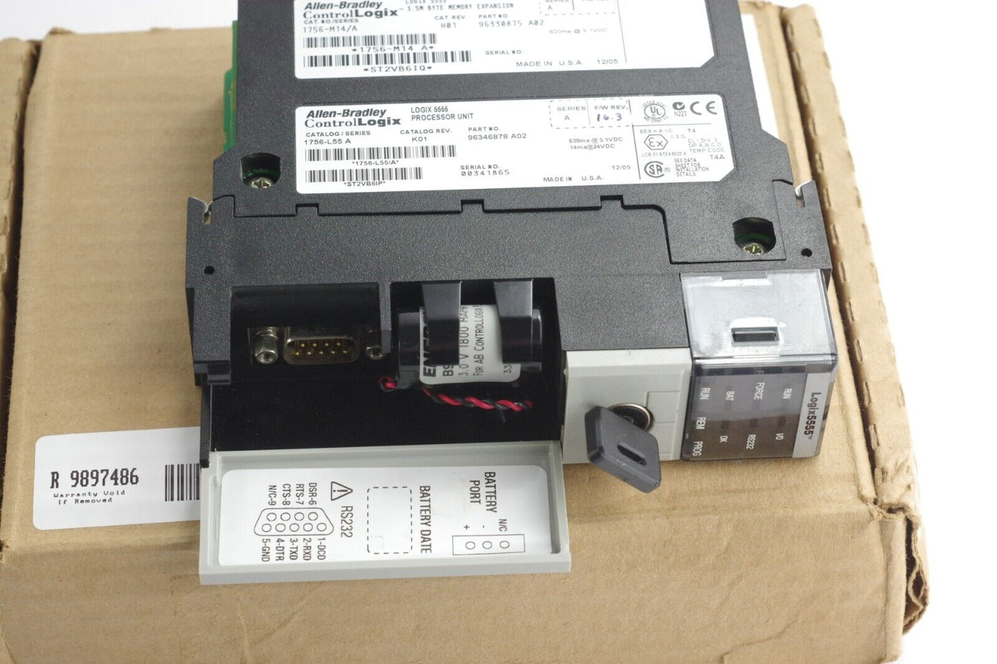 Allen Bradley 1756-L55 /A Logix 5555 Module + 1756-M14 A / 1756-L55M14