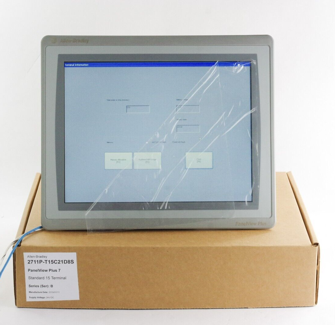 Allen Bradley 2711P-T15C21D8S /B PanelView Plus 7 15" - 10 Hours / Installed