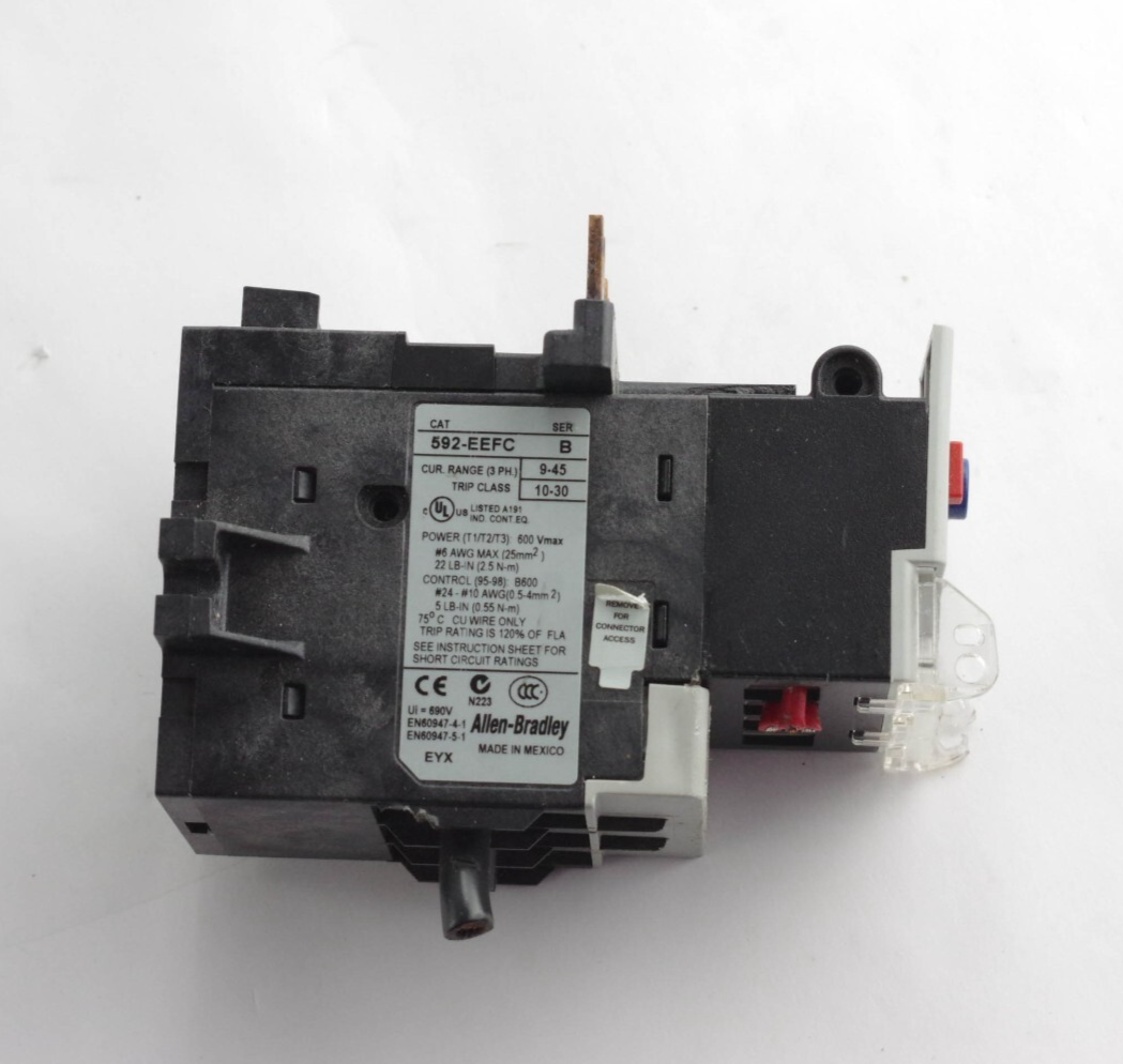 Allen Bradley 592-EEFC Ser B E1 Plus 3-Phase 9-45 Solid State Overload Relay
