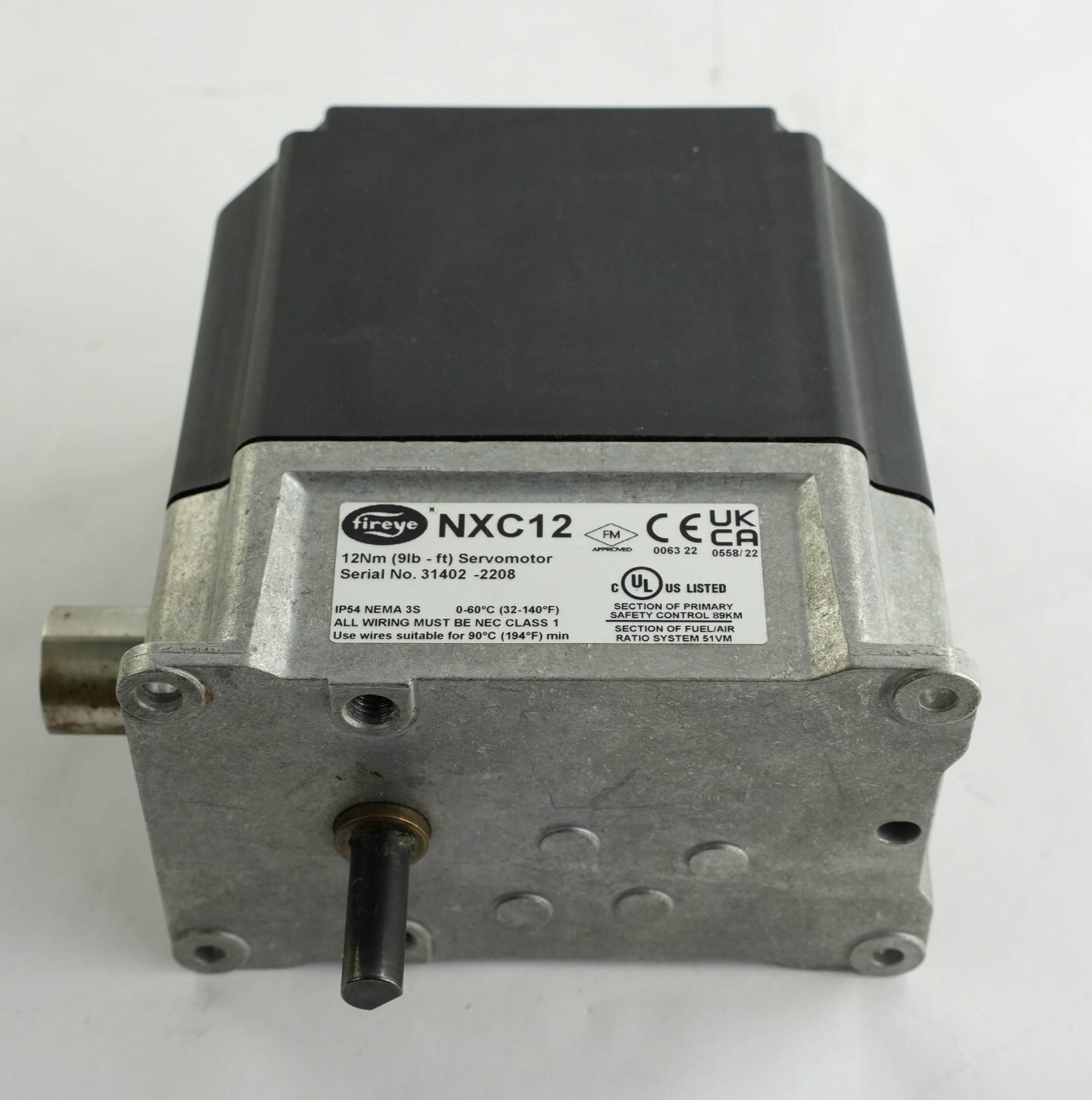 Fireye NXC12 4-Wire CANbus Servo Motor 9 ft lbs 12 Nm 50/60 Hz 24VAC Module Unit