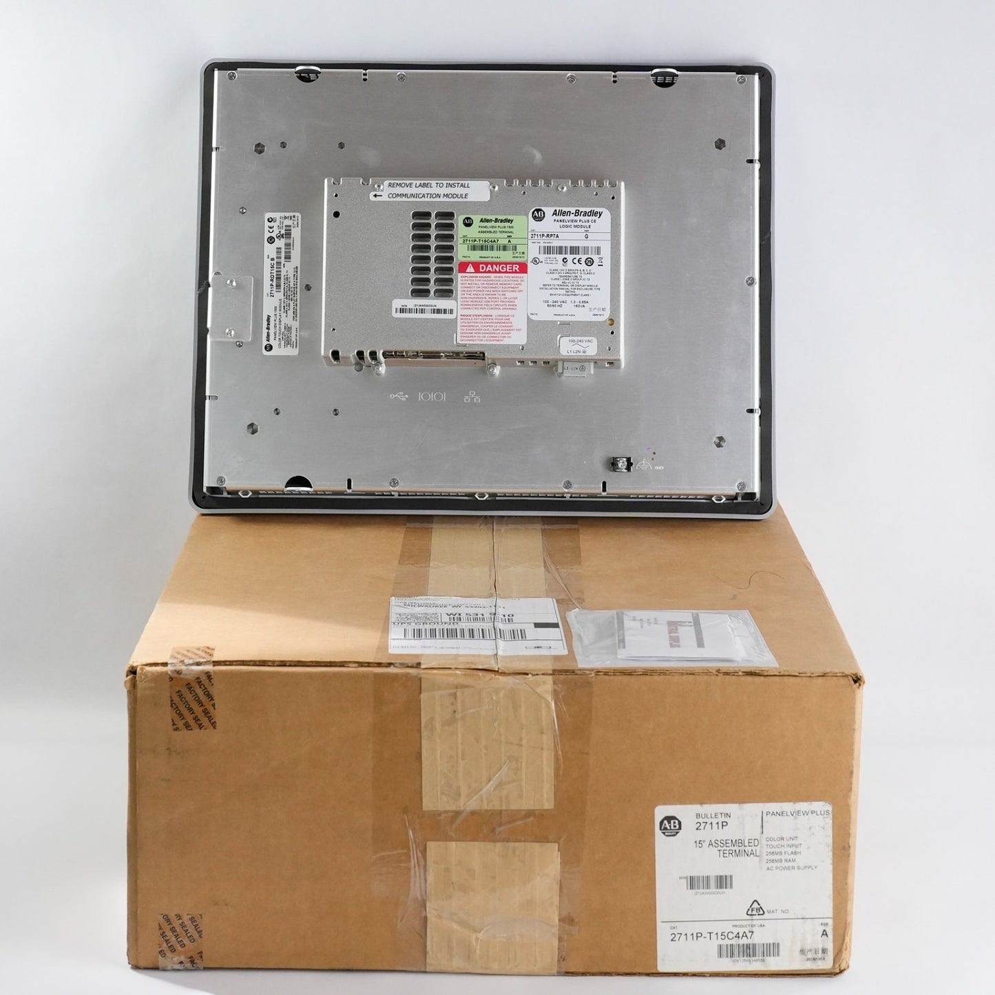 Allen Bradley 2711P-T15C4A7 PanelView Plus 1500 | 2711p-RTD15C /B + RP7A /G Open