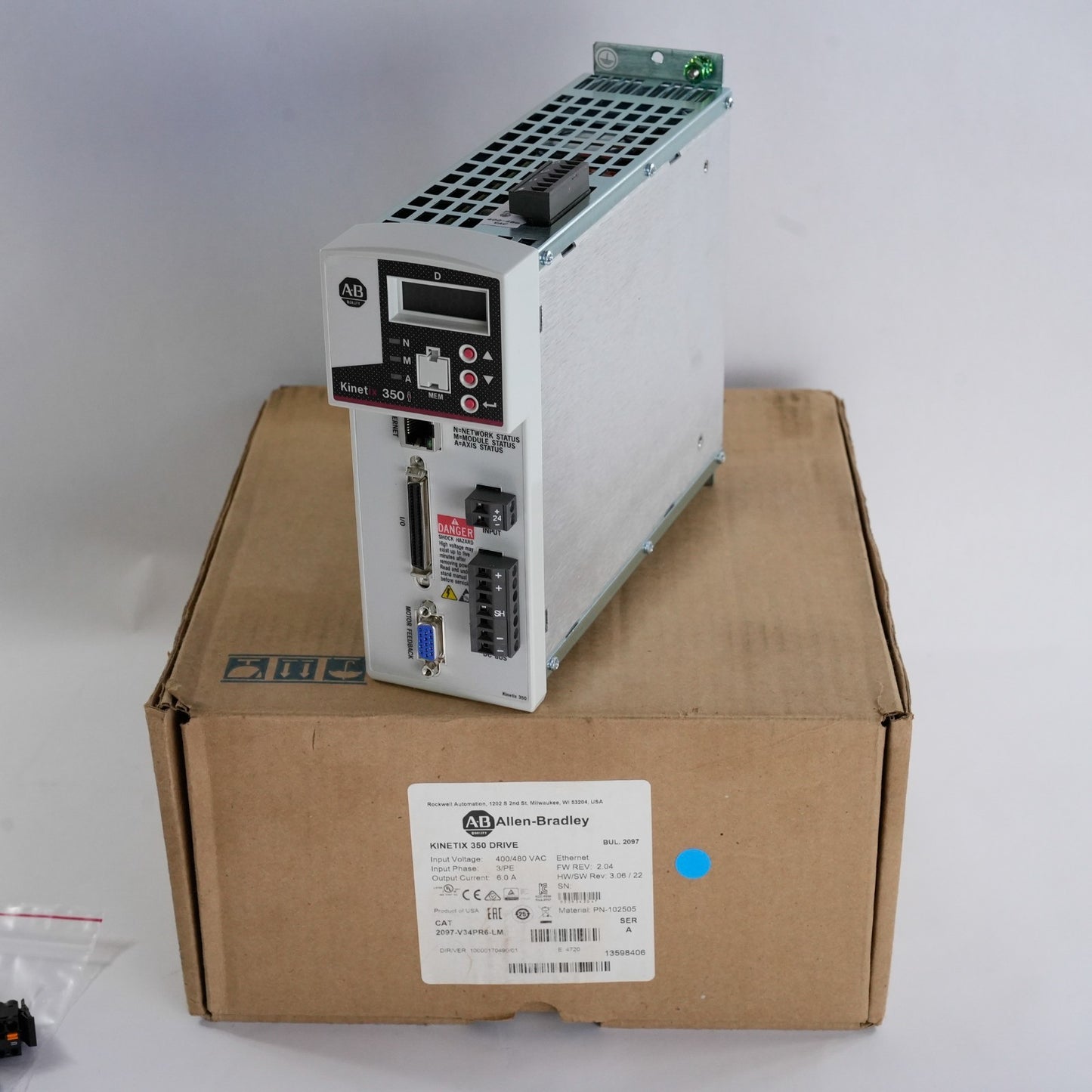 Allen Bradley 2097-V34PR6-LM /A Kinetix 350 Servo Drive 2097V34PR6LM - Open Box