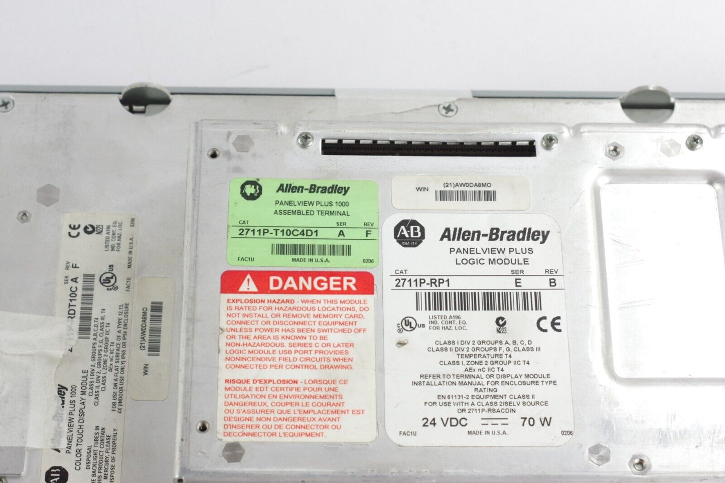Allen Bradley 2711P-T10C4D1/A PanelView 1000 + 2711P-RP1/E RDT10C - New Overlay