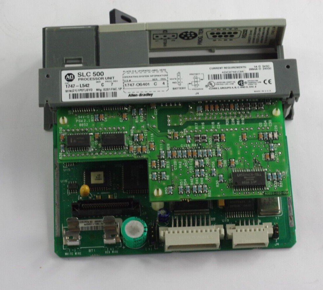 Allen Bradley 1747-L542 Ser C Rev 7 1747-OS401 Ser C FRN 4 SLC 500 Processor