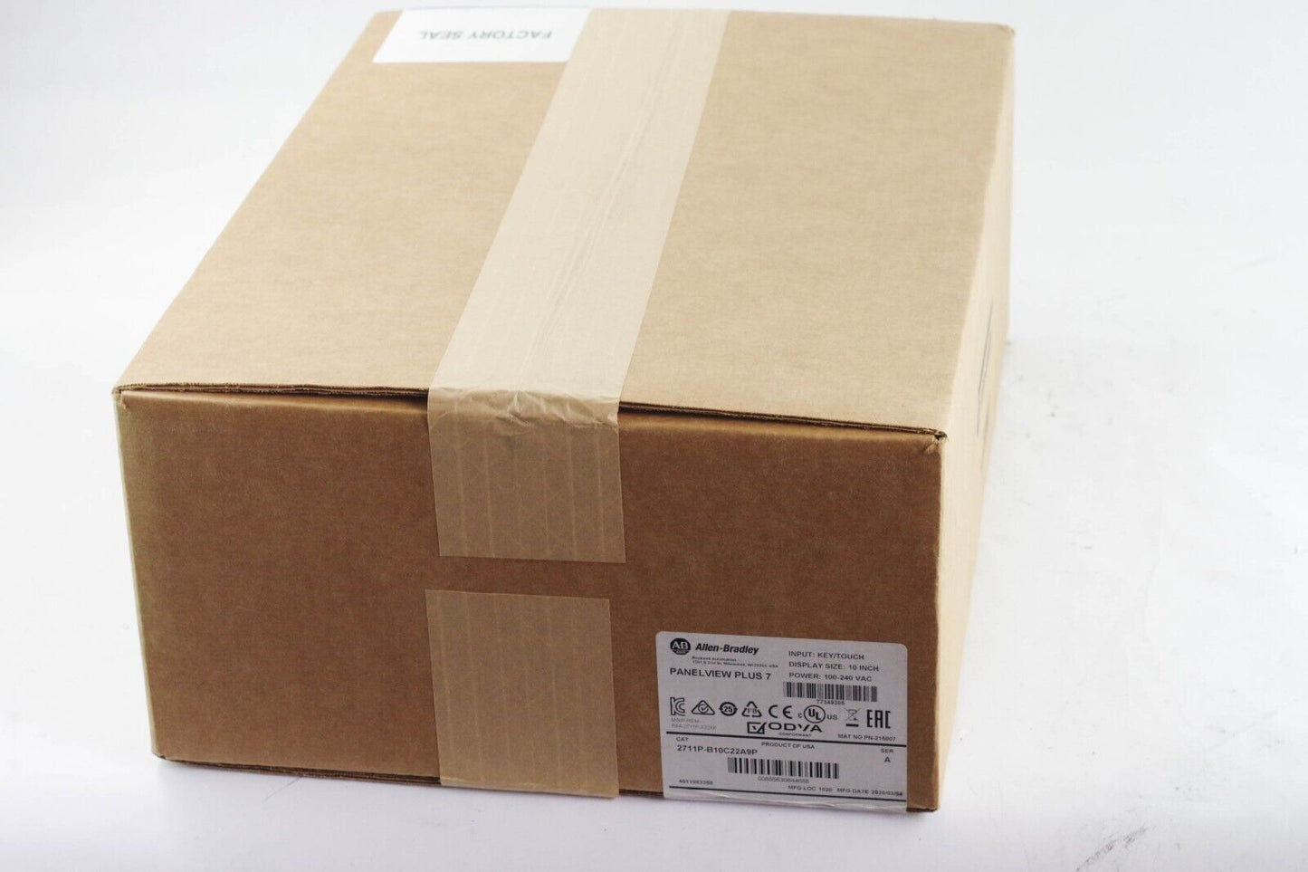 2020 Allen Bradley 2711P-B10C22A9P Ser A PANELVIEW PLUS 7 10" - Sealed Surplus