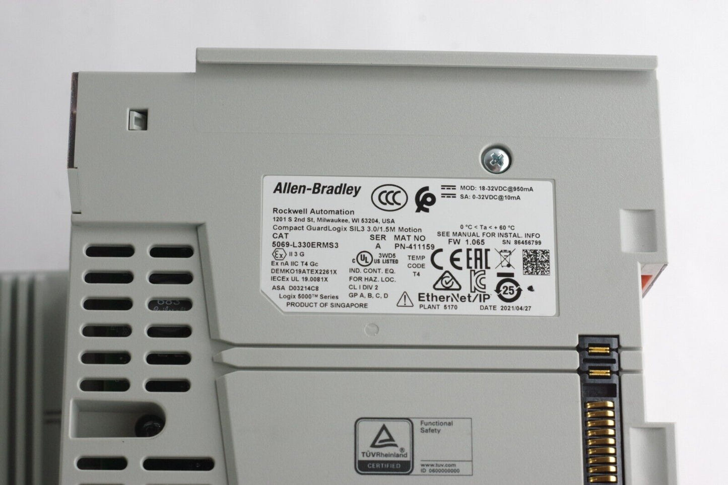 Allen Bradley 5069-L330ERMS3 Ser A Compact GuardLogix 5380 SIL3 3.0/1.5M Motion