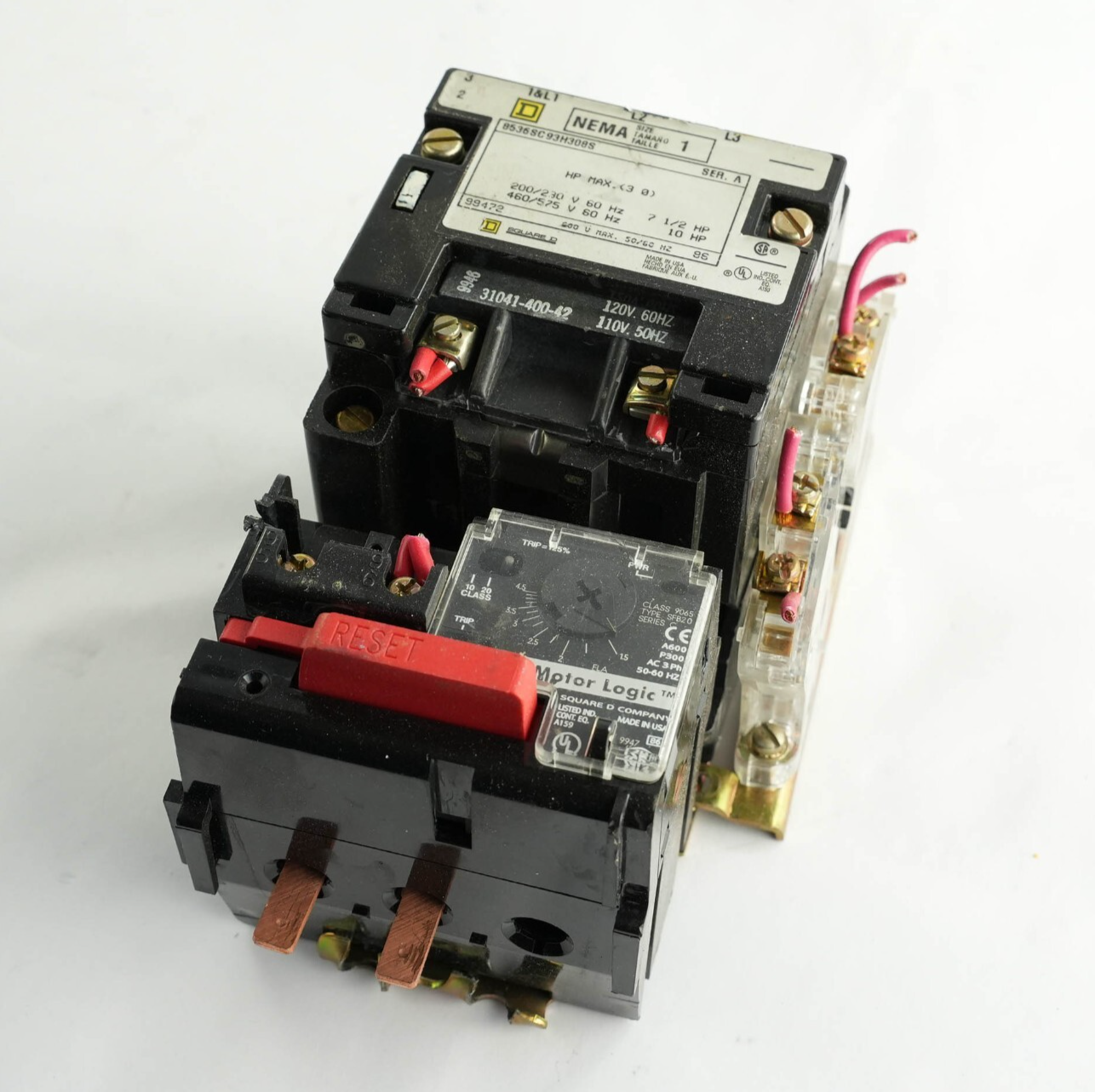 Square D 8536SC93H308S /A Size 1 120V Coil Magnetic Motor Starter