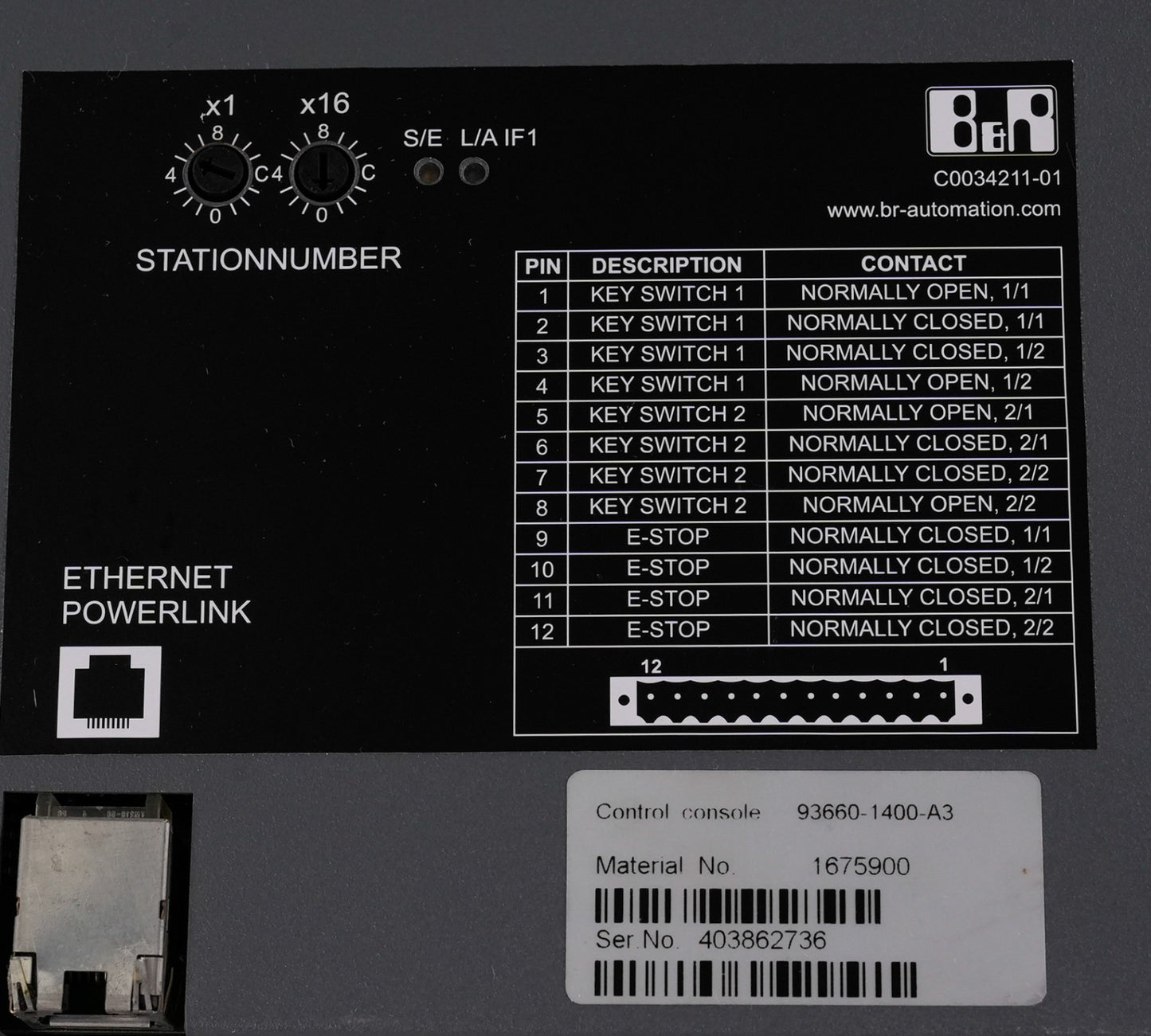 B&R Automation 5AP980.1505-K15 Rev. J0 / C0034211-01 HMI Display Panel