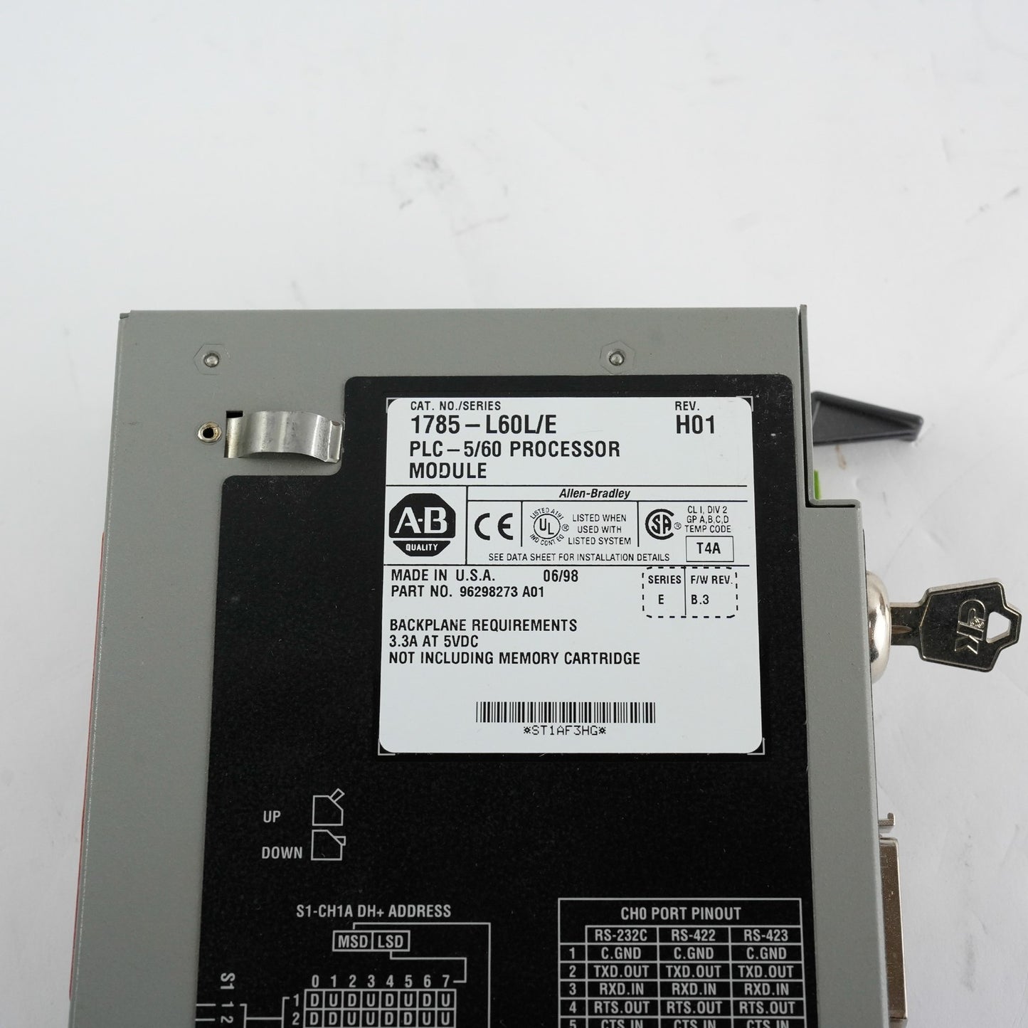 Allen Bradley 1785-L60L/E PLC-5/60 Processor Module Rev. H01 1785L60LE