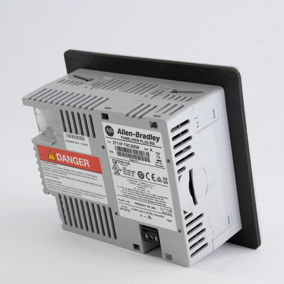 Allen Bradley 2711P-T6C20D8 /A PanelView Plus 600 HMI Touchscreen Color