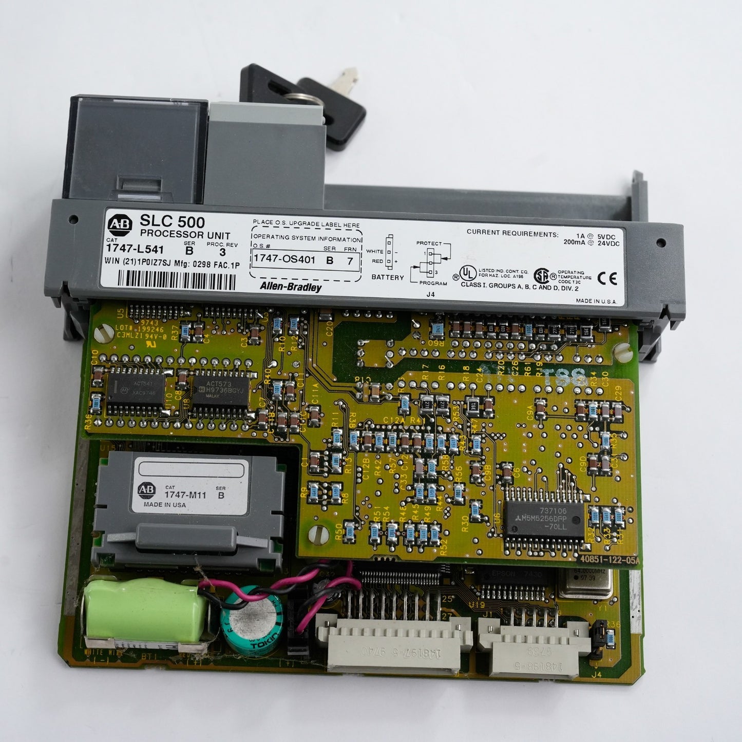 Allen Bradley 1747-L541 /B SLC 500 Processor Unit Proc. Rev 3 1747L541 (No Door)