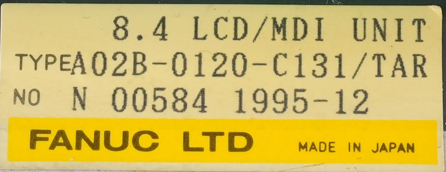 GE FANUC A02B-0120-C131/TAR 8.4" LCD/MDI Unit A02B0120C131TAR