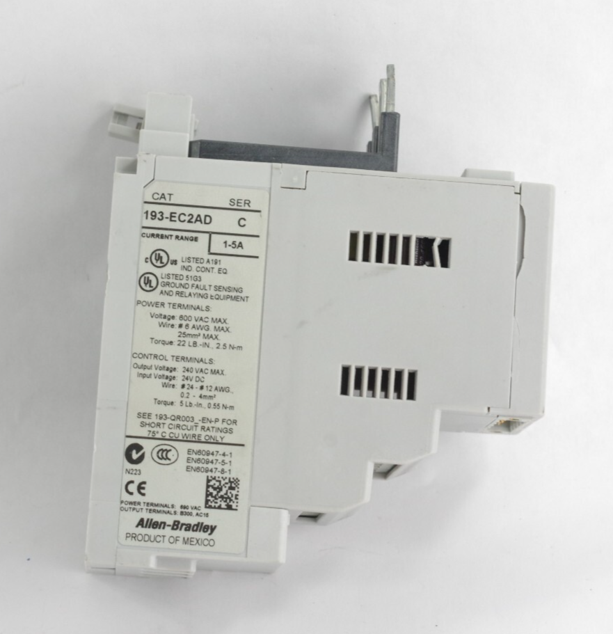Allen Bradley 193-EC2AD /C E3 Plus Electronic Motor Protection Relay 1-5A