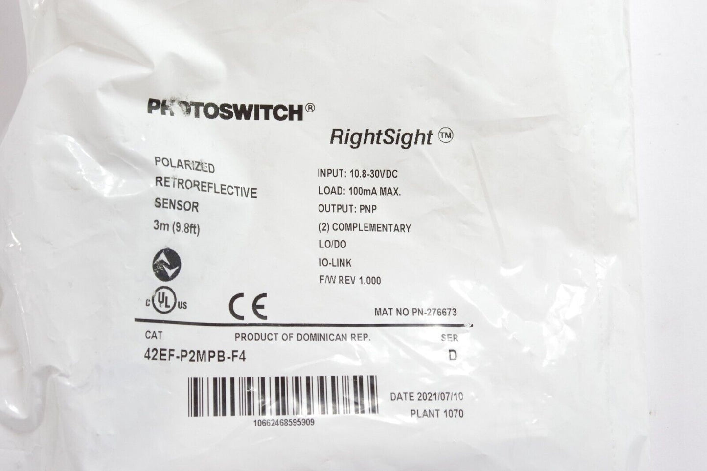 Allen-Bradley 42EF-P2MPB-F4 SER D Photoelectric Sensor Sealed