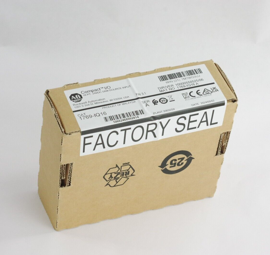 Allen Bradley 1769-IQ16 CompactLogix 16 Pt 24VDC I/O Module - Sealed Surplus