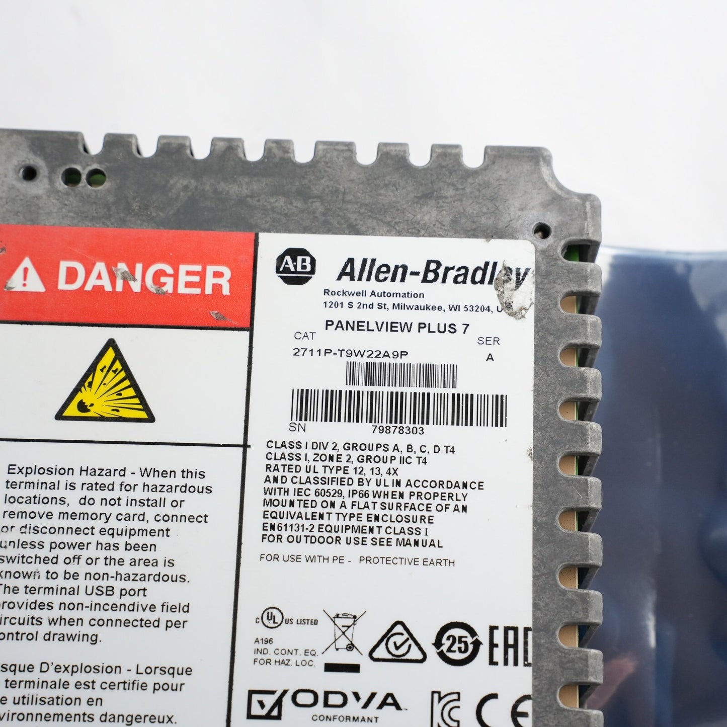 Allen Bradley PanelView Plus 7 AC 120v Logic Module 2711P-T9W22A9P T15W22A9P /A
