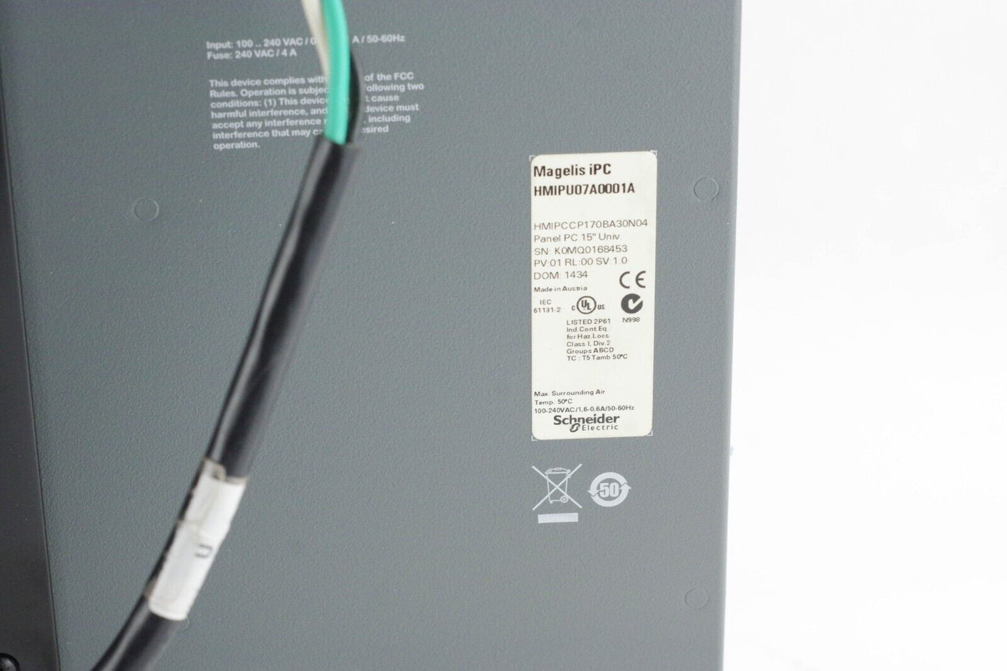 Schneider Magelis IPC HMIPCCP170 / HMIPCCP170BA35T04N00 PC Computer +HMI Display