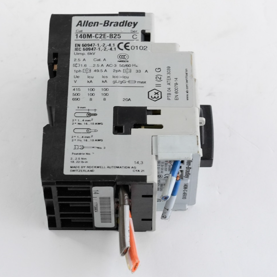 Allen Bradley 140M-C2E-B25 /C Motor Protector 2.5A Circuit Breaker 140M-C-AFA10