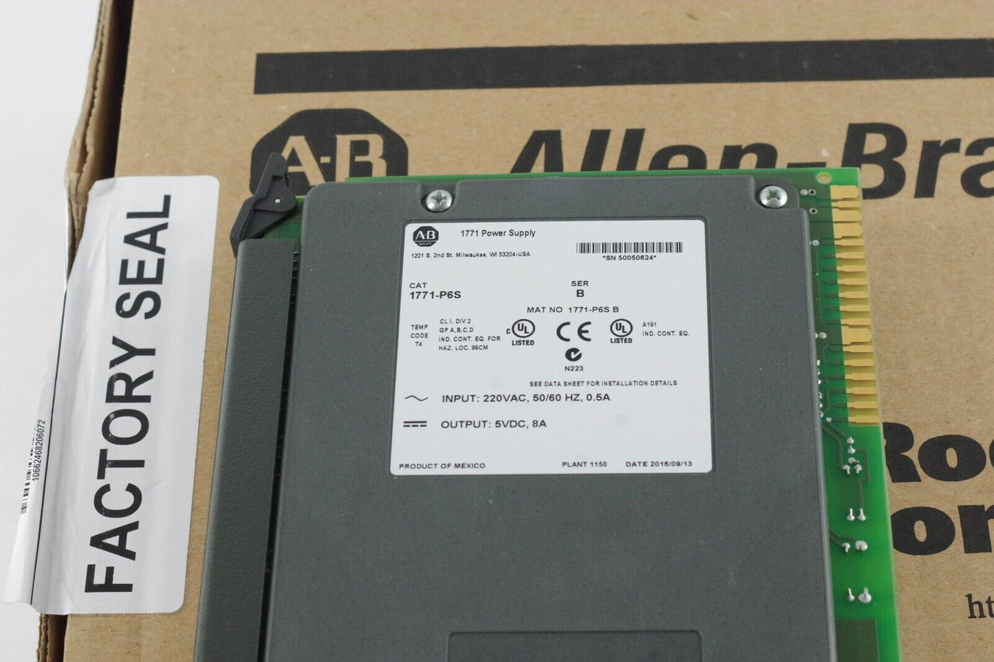 2016 Allen Bradley 1771-P6S /B Power Supply Module Ser B