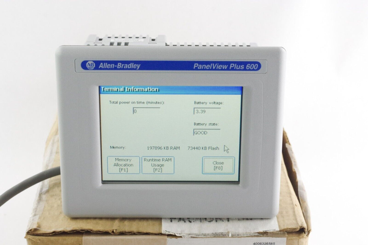 Allen Bradley 2711P-T6C20A8 Ser A Panelview Plus 600 Terminal - Open Box