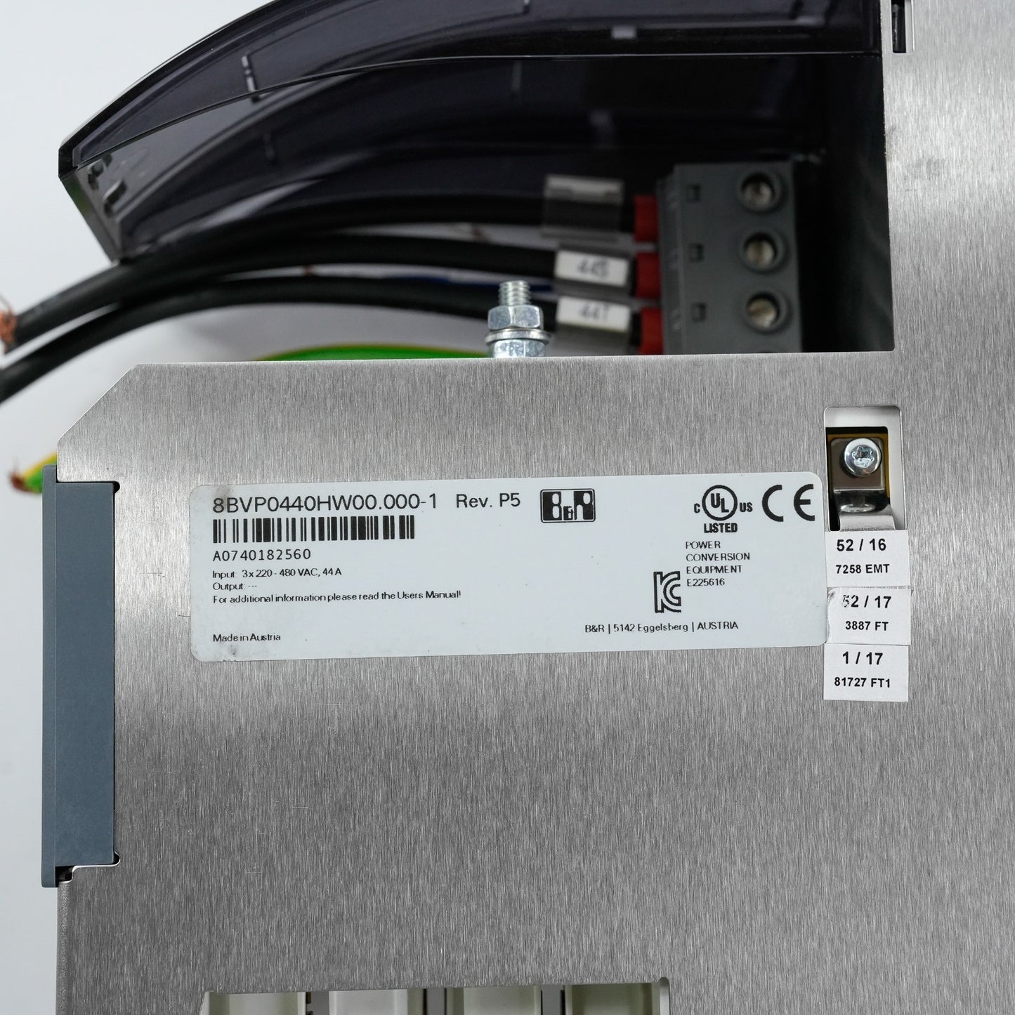 B&R Automation 8BVP0440HW00.000-1 Rev. P5 Power Supply Module