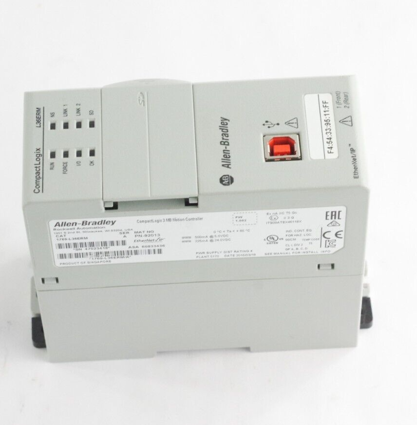 Allen Bradley 1769-L36ERM Ser A CompactLogix L36ERM Motion Controller