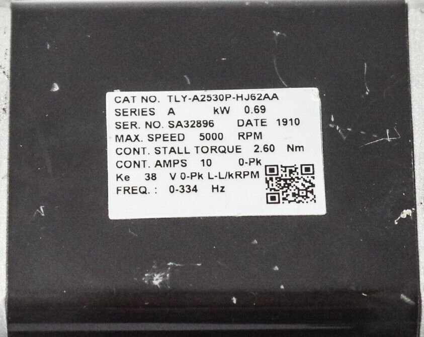 Allen Bradley TLY-A2530P-HJ62AA TL-Series TLY AC Rotary Servo Motor