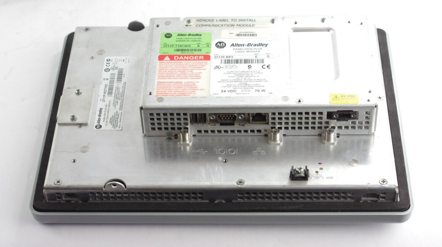 Allen Bradley 2711P-T10C4D2 A PanelView Plus 1000 2711P-RP2 E RDT10C New Overlay