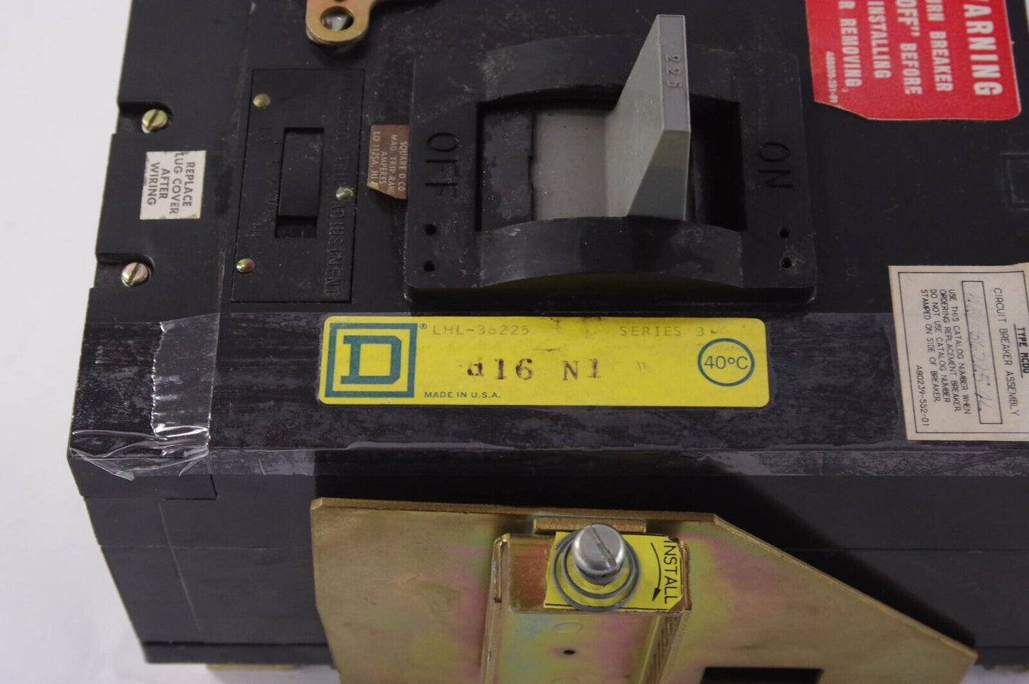 Square D Circuit Breaker MEH36225AL / LHL36225 Type MCDO A80239-552-01