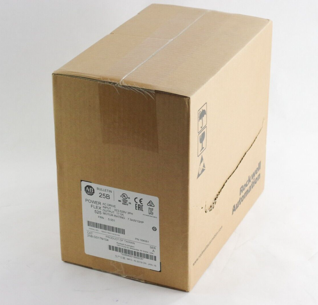Allen Bradley 25B-D017N104 Ser A PowerFlex 525 AC Drive 7.5kW - Sealed Surplus