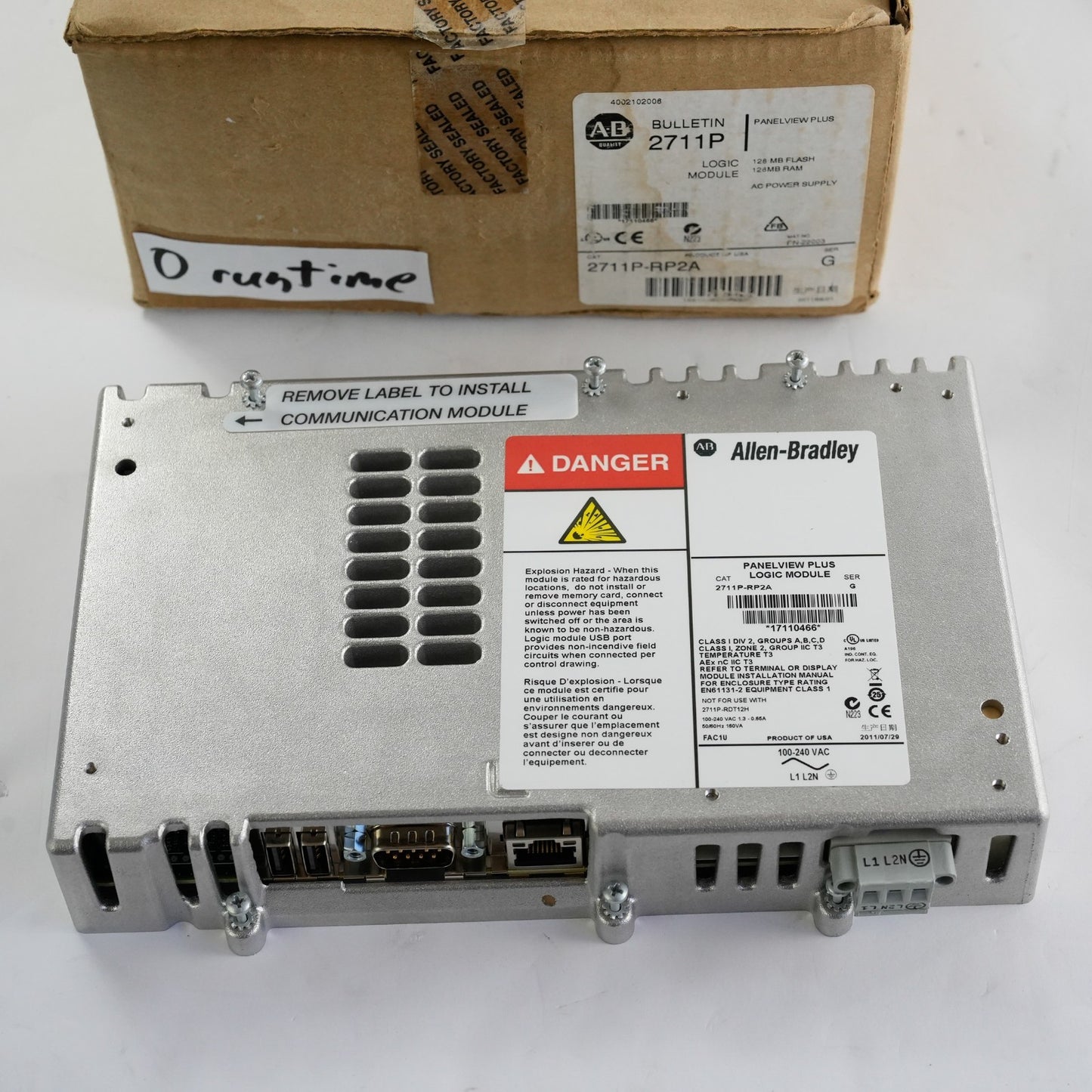 Allen Bradley 2711P-RP2A /G Panelview Plus Logic Module - Open Box