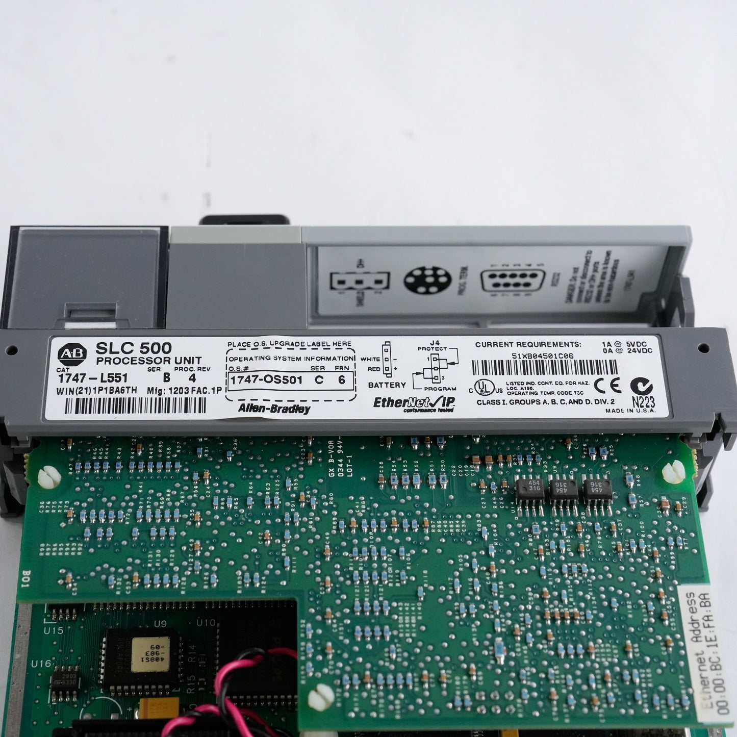 Allen Bradley 1747-L551 /B SLC 500 Processor Unit 1747-OS501 /C FRN 6