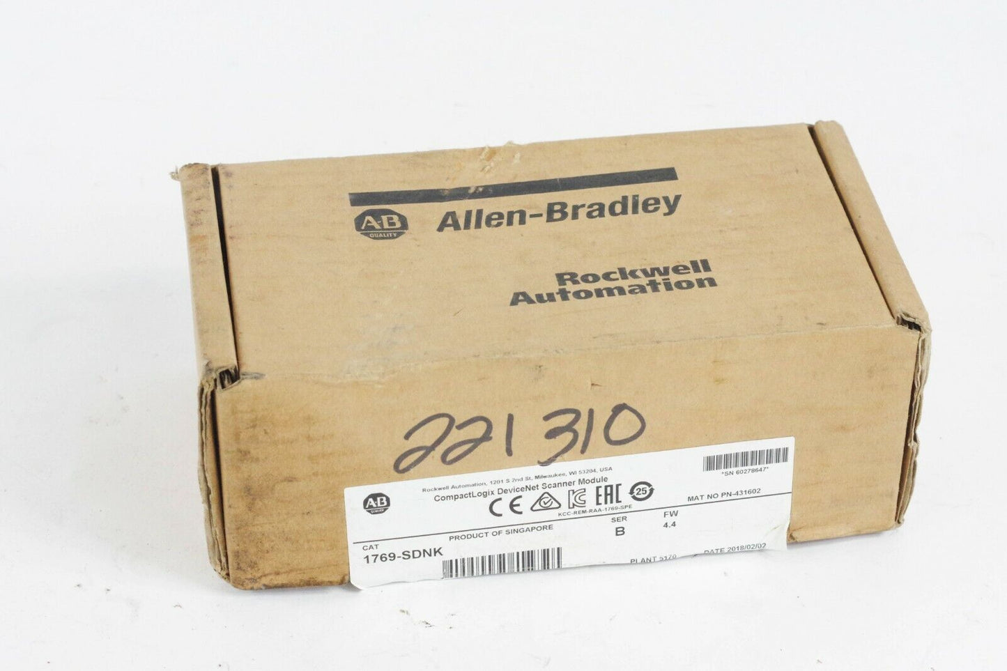ALLEN BRADLEY 1769-SDNK /B FW 4.4 - Open Box