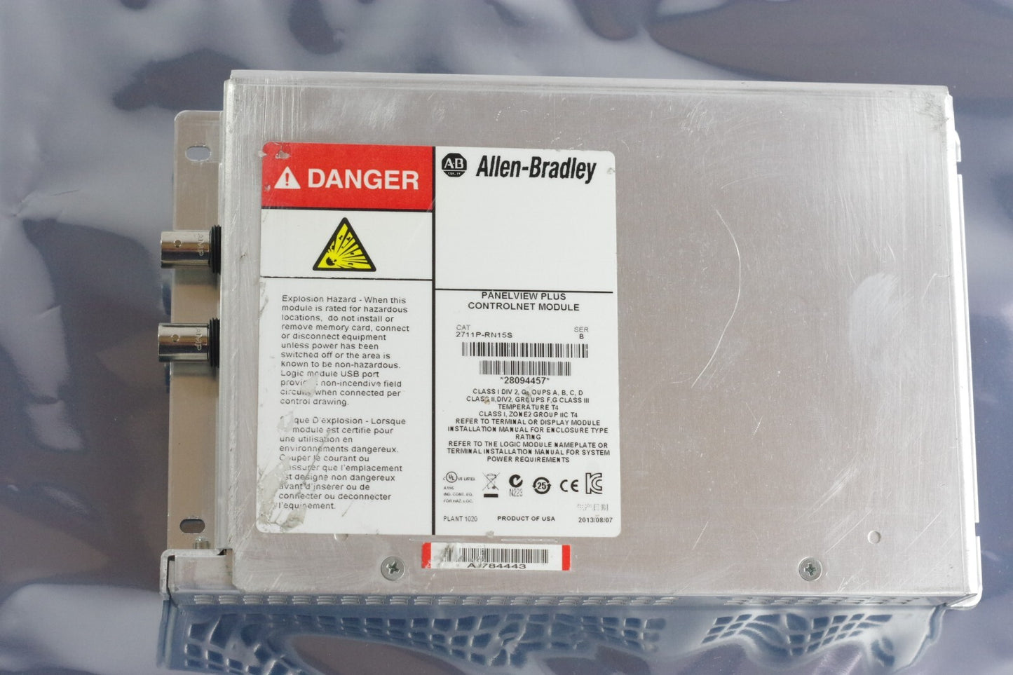 Allen Bradley 2711P-RN15S /B PanelView Plus Controlnet Module