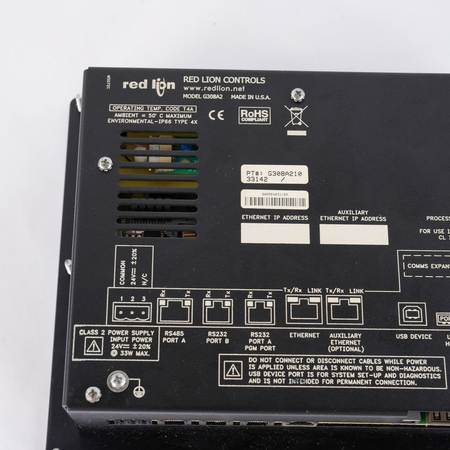 Red Lion Controls G308A2 G3 8.4" HMI Operator Interface Panel G308A210