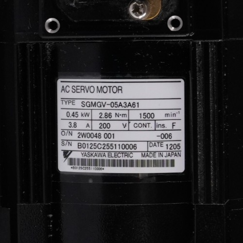 Yaskawa SGMGV-05A3A61 0.45kW 2.86Nm 3.8A 200V Servo Motor SGMGV05A3A61