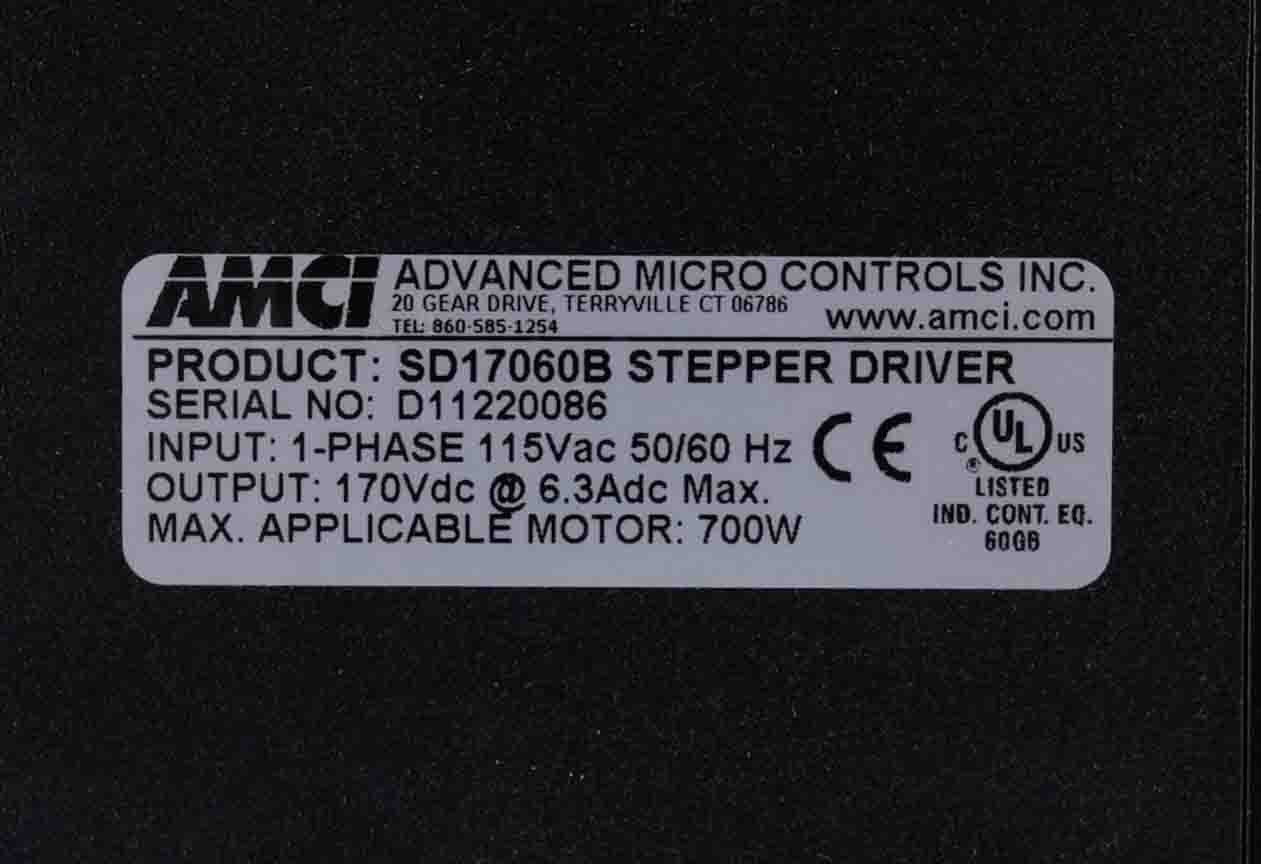 AMCI Advanced Micro Controls SD17060B Stepper Driver 1-Phase 115VAC 170VDC